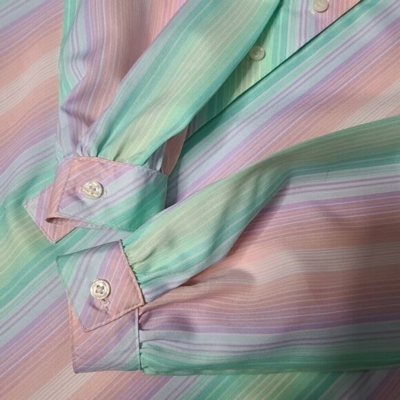 Vintage 60s Schrader Sport NY Pastel Striped Casual House Dress - Picture 13 of 13